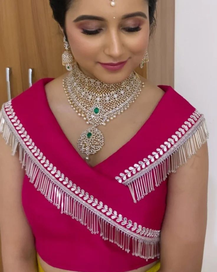 40+ Fashionable Front Neck Blouse Designs for 2024