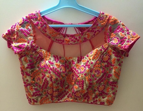 40+ Fashionable Front Neck Blouse Designs for 2024