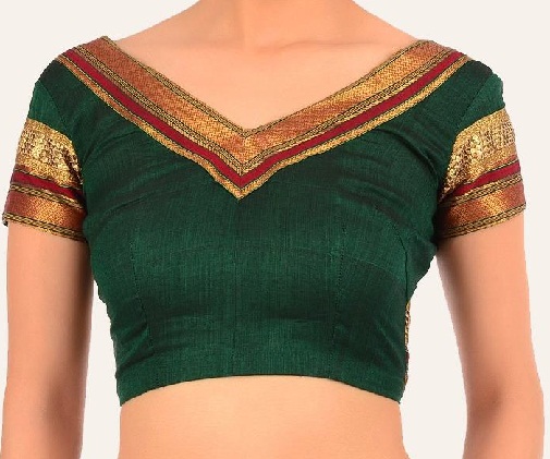 40+ Fashionable Front Neck Blouse Designs for 2024