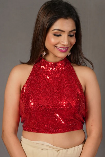 15 Trendy Halter Neck Blouses for Women 2024