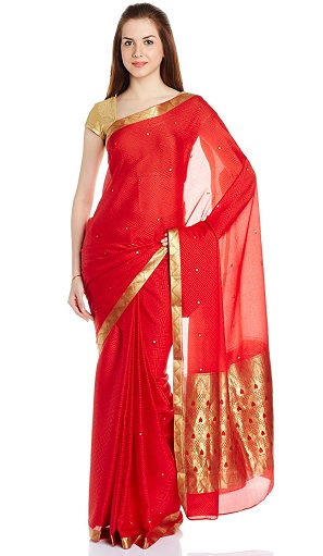 25 Stunning Red Sarees for Ultimate Glam Look 2024