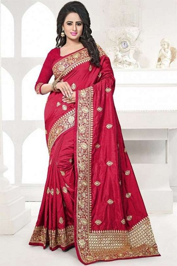 25 Stunning Red Sarees for Ultimate Glam Look 2024
