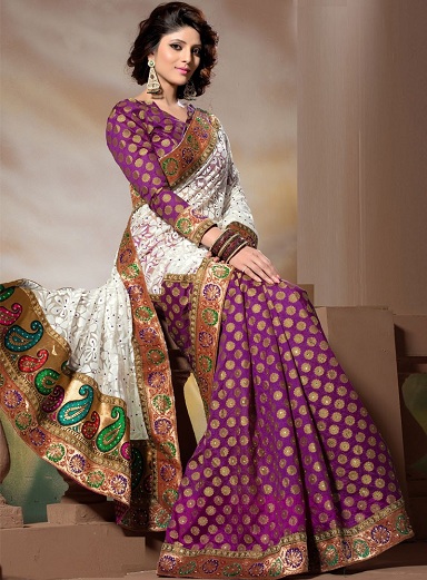 20 Gorgeous Purple Sarees for Radiant and Elegant Look