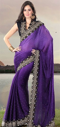 20 Gorgeous Purple Sarees for Radiant and Elegant Look