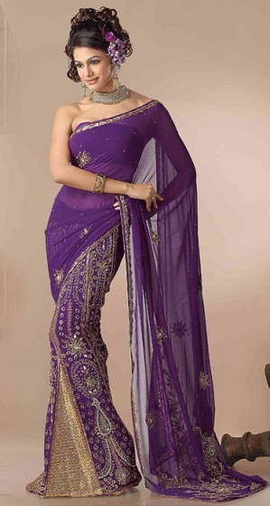 20 Gorgeous Purple Sarees for Radiant and Elegant Look