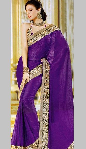 20 Gorgeous Purple Sarees for Radiant and Elegant Look