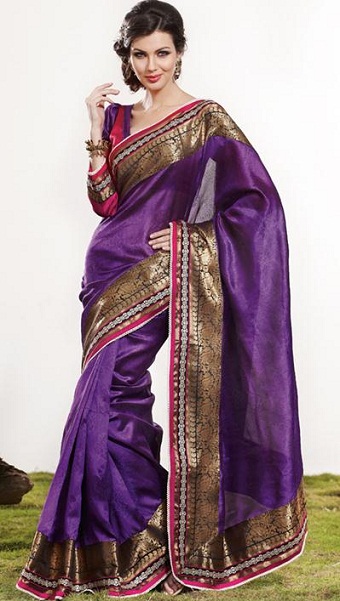 20 Gorgeous Purple Sarees for Radiant and Elegant Look